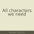 All characters we need