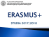 ERASMUS+ 2017-2018 - Centrum Współpracy Międzynarodowej