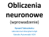 Sieci neuronowe (wprowadzenie)