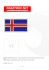 Islandia, haftowana flaga Islandii - naszywka