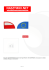 Naszywka GASTRONOMICZNA skośna lewa flaga POLSKA i UNIA